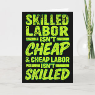 Facharbeit ist nicht billig und billige Arbeit ist Karte