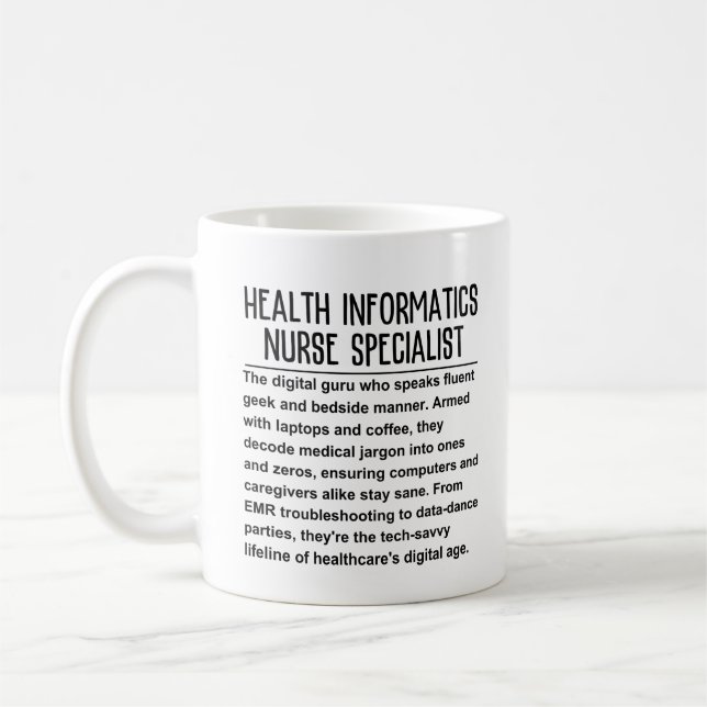 Facharzt für Gesundheitsinformatik Kaffeetasse (Links)