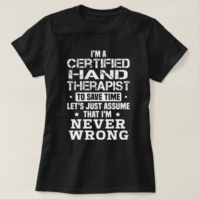 Facharzt für Handtherapie T-Shirt (Design vorne)