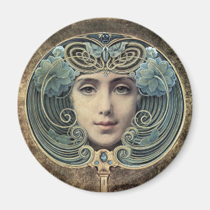Fächer auf goldenem Grund von Louis Welden Hawkins Magnet