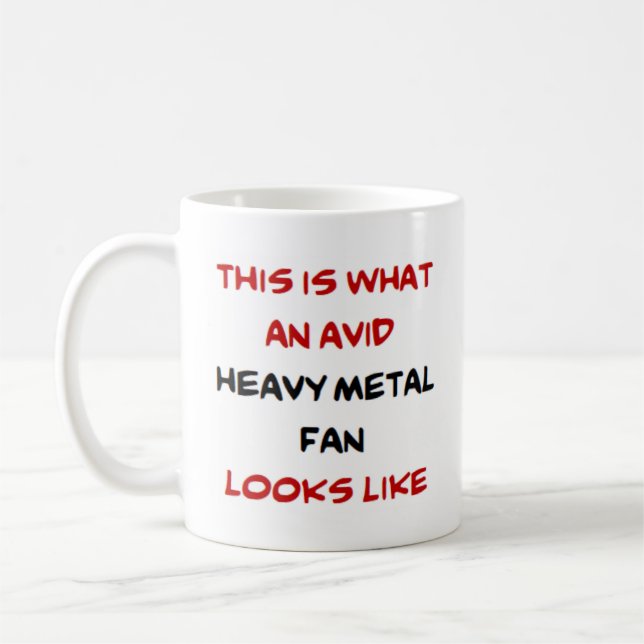 Fächer aus Schwermetall, avig Kaffeetasse (Links)