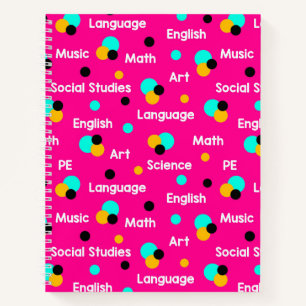 Fächer in Blüte: Ein farbenfrohes Curriculum Notizbuch