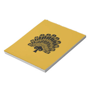 Fächer mit Habichtsfedern Notizblock