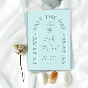 Fächerpalmenblatt Tropisch Helle Sommer Einladung