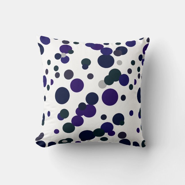 Fâcheux tons d'art Abstrait du coussin Coussin ble (Recto)