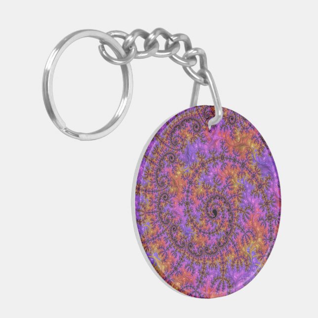 Fâcheux Trippy coloré Vibrant Spiraling Fractal (Devant gauche)