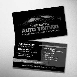 Fachmann für Autofenster-Tönung, professioneller T Visitenkarte