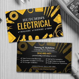 Fachmann für Elektroinstallation - Elektriker Visitenkarte