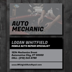 Fachmann für mobile Autoreparatur Visitenkarte