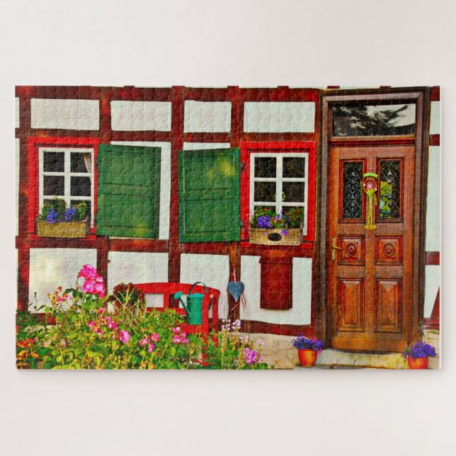 Fachwerkhaus Deutschland. Jigsaw Puzzle (Horizontal)
