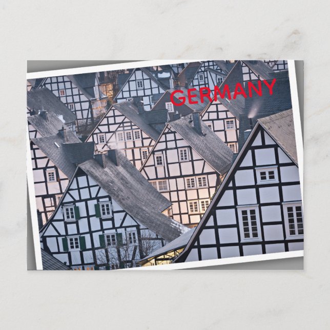 Fachwerkhäuser in Freudenberg Postkarte (Vorderseite)