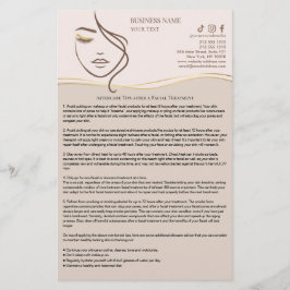 FACIAL TREATMENTS Aftercare flyer