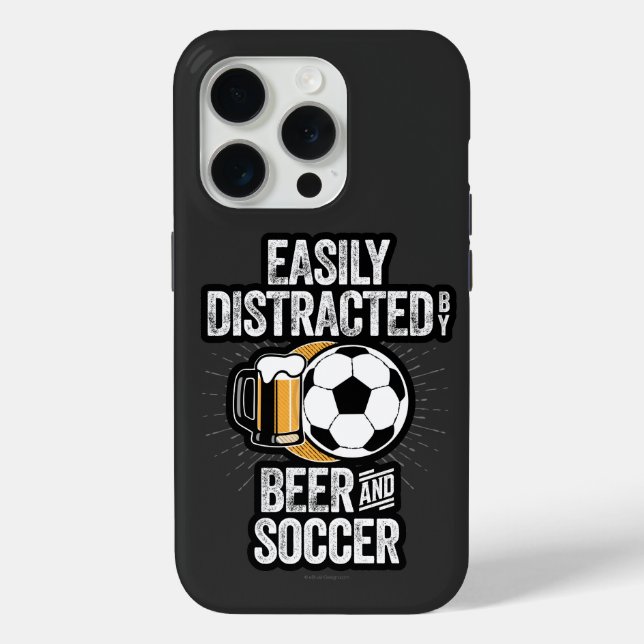 Facilement distrait par Bière et Coque de soccer-M (Verso)