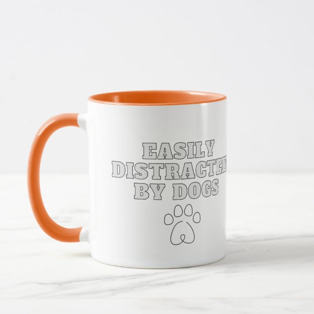 Facilement distrait par les chiens mignons mug (Gauche)
