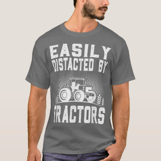 Facilement Distrait Par Tracteurs Farmer T-Shirt