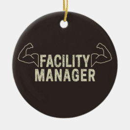 Facility Manager oder Janitor- und Pflegegeschenk Keramik Ornament