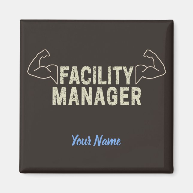Facility Manager oder Janitor- und Pflegegeschenk Magnet (Vorne)