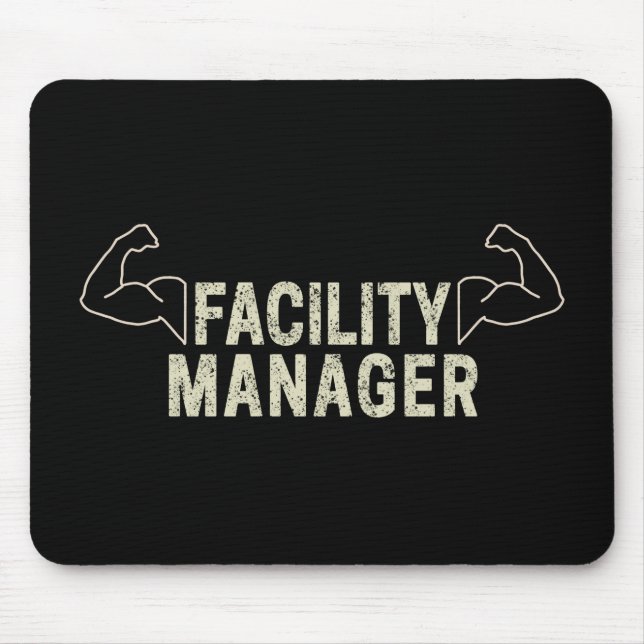 Facility Manager oder Janitor- und Pflegegeschenk Mousepad (Vorne)