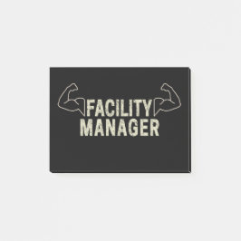 Facility Manager oder Janitor- und Pflegegeschenk Post-it Klebezettel