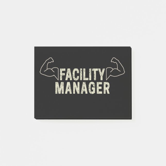 Facility Manager oder Janitor- und Pflegegeschenk Post-it Klebezettel (Vorderseite)