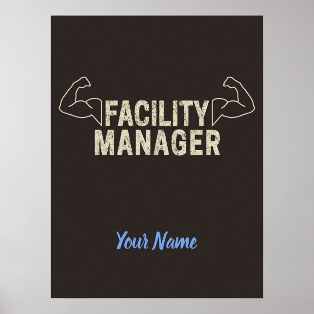 Facility Manager oder Janitor- und Pflegegeschenk Poster (Vorne)