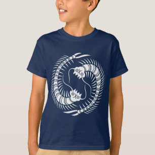 Facing Centipedes Kreis T-Shirt