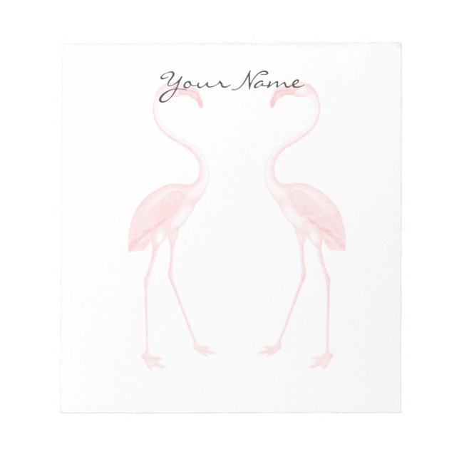 Facing Flamingos Notizblock (Vorderseite)