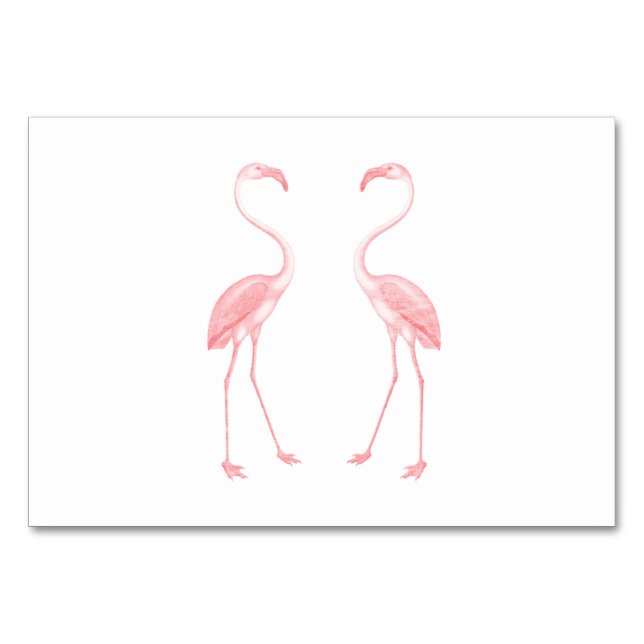 Facing Flamingos Tischnummer (Rückseite)
