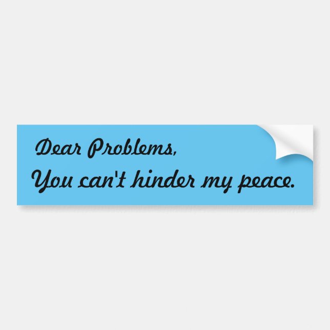 Facing Problems with Faith Quote Bumper Sticker Autoaufkleber (Vorne)