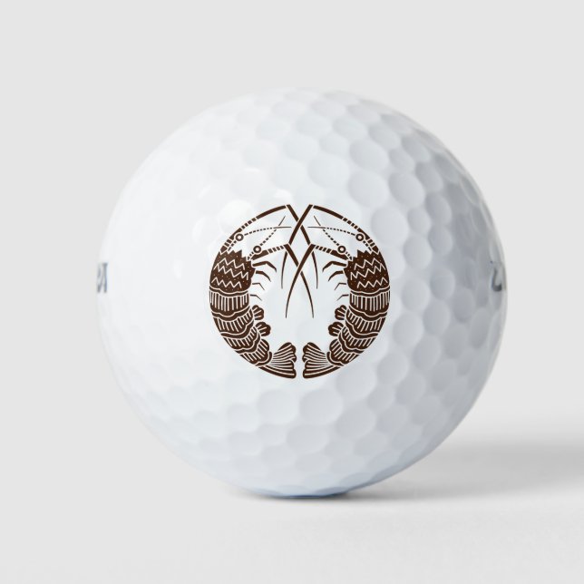 Facing Spiny Lobsters Golfball (Vorderseite)