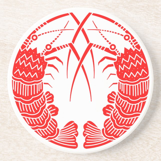 Facing Spiny Lobsters Untersetzer (Vorne)