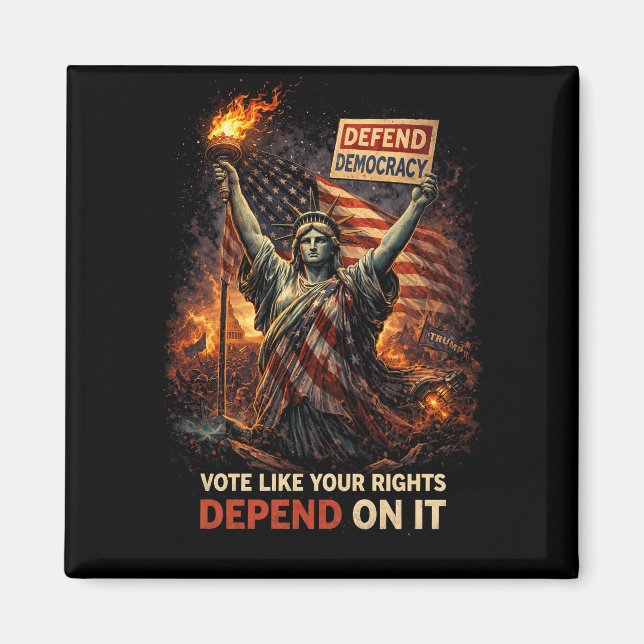 Fackel der Demokratie Magnet (Vorne)
