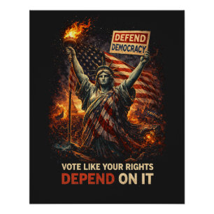 Fackel der Demokratie Poster