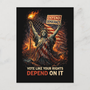 Fackel der Demokratie Postkarte