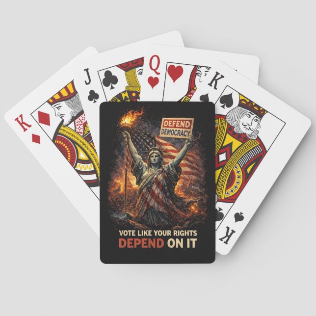 Fackel der Demokratie Spielkarten (Rückseite)