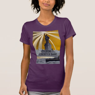 Fackel der Freiheitsstatue und US Navy im Zweiten  T-Shirt