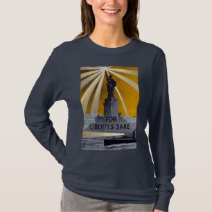Fackel der Freiheitsstatue und US Navy im Zweiten T-Shirt
