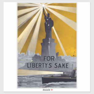 Fackel der Freiheitsstatue & US Navy Zweiter Weltk Aufkleber