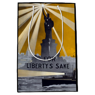 Fackel der Freiheitsstatue & US Navy Zweiter Weltk Mittlere Geschenktüte