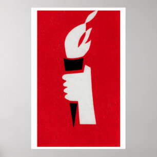 Fackel - Streichholzschachtel Druck - Ästhetische  Poster