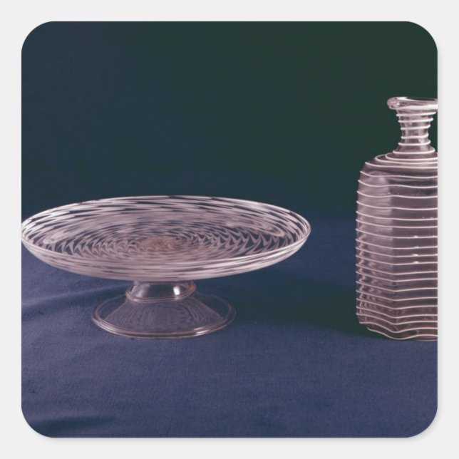 Facon de Venise latticinio tazza Quadratischer Aufkleber (Vorderseite)