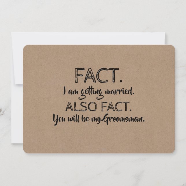 FACT TRAUZEUGE TRAUZEUGE Funny Vorschlag Einladung (Vorderseite)
