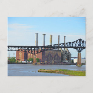 Factory Behind the Bridge Carte postale