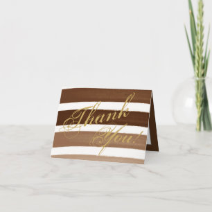 Fad de ligne Brown de bande Ombre Carte de remerci