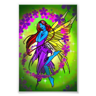Fada elfa azul fotodruck