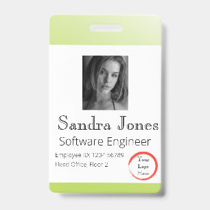 Fade Lime Green ID Card (Vertikal/Portrait) Ausweis