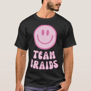 Fade oder Braid Gender-Reveal Retro Team Braids T-Shirt