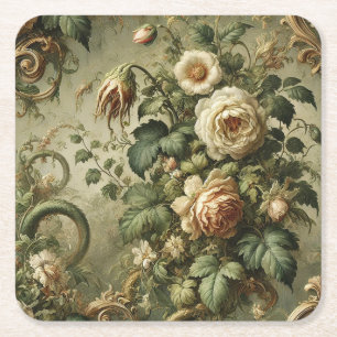 Fade to Grace - Gotisches Barock Rechteckiger Pappuntersetzer