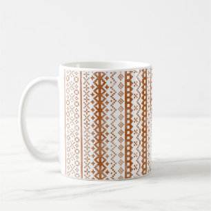 Faded Fair Isle Strick Aquarell Cabincore Orange Kaffeetasse