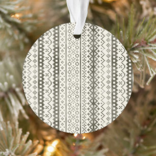 Faded Fair Isle Strick Wasserfarbe Schwarz Ornament